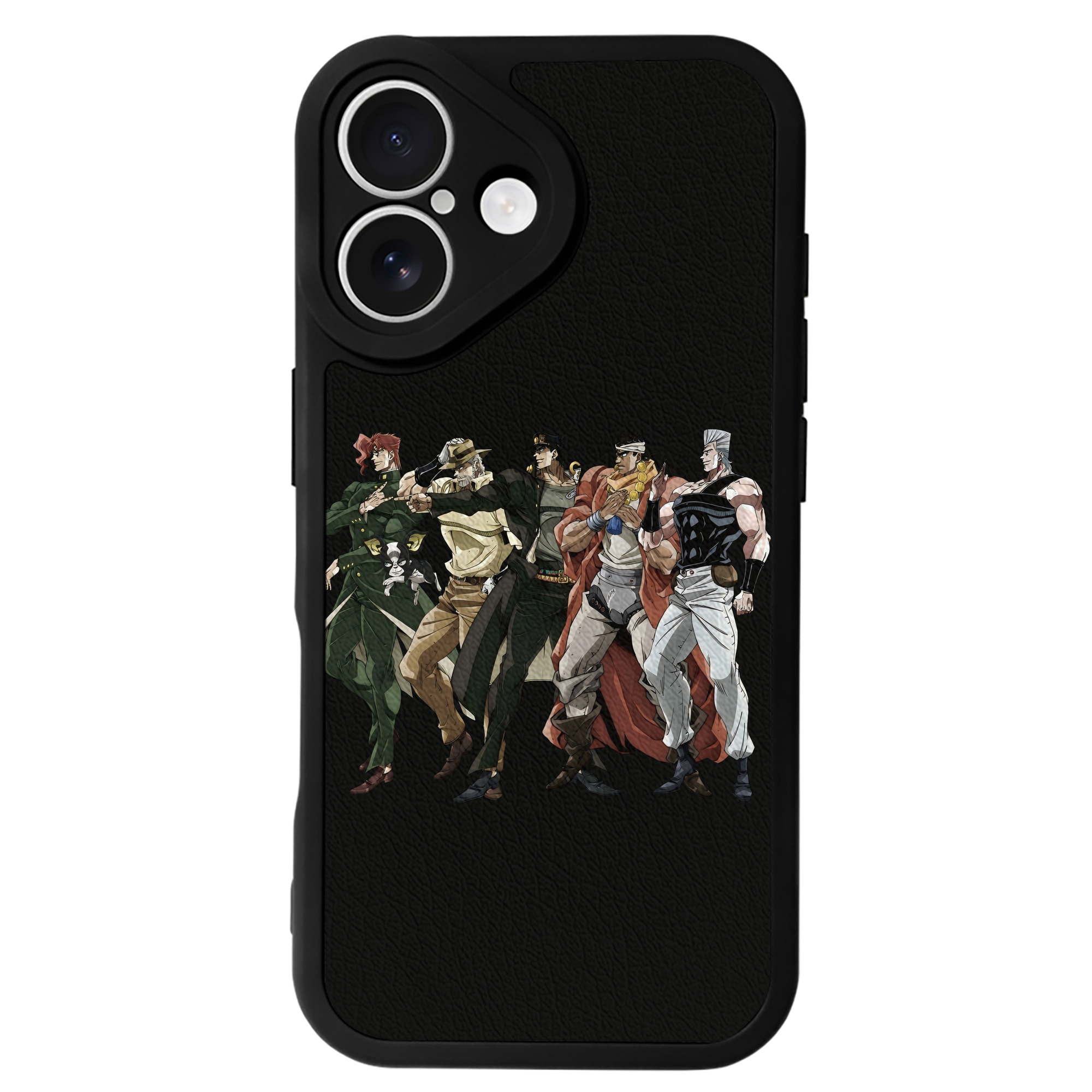（画像用） ジョジョの奇妙な冒険 JoJo's Bizarre Adventure 【iPhone 16シリーズ対応】シリコンスマホケース（レザー調） 材質：シリコン